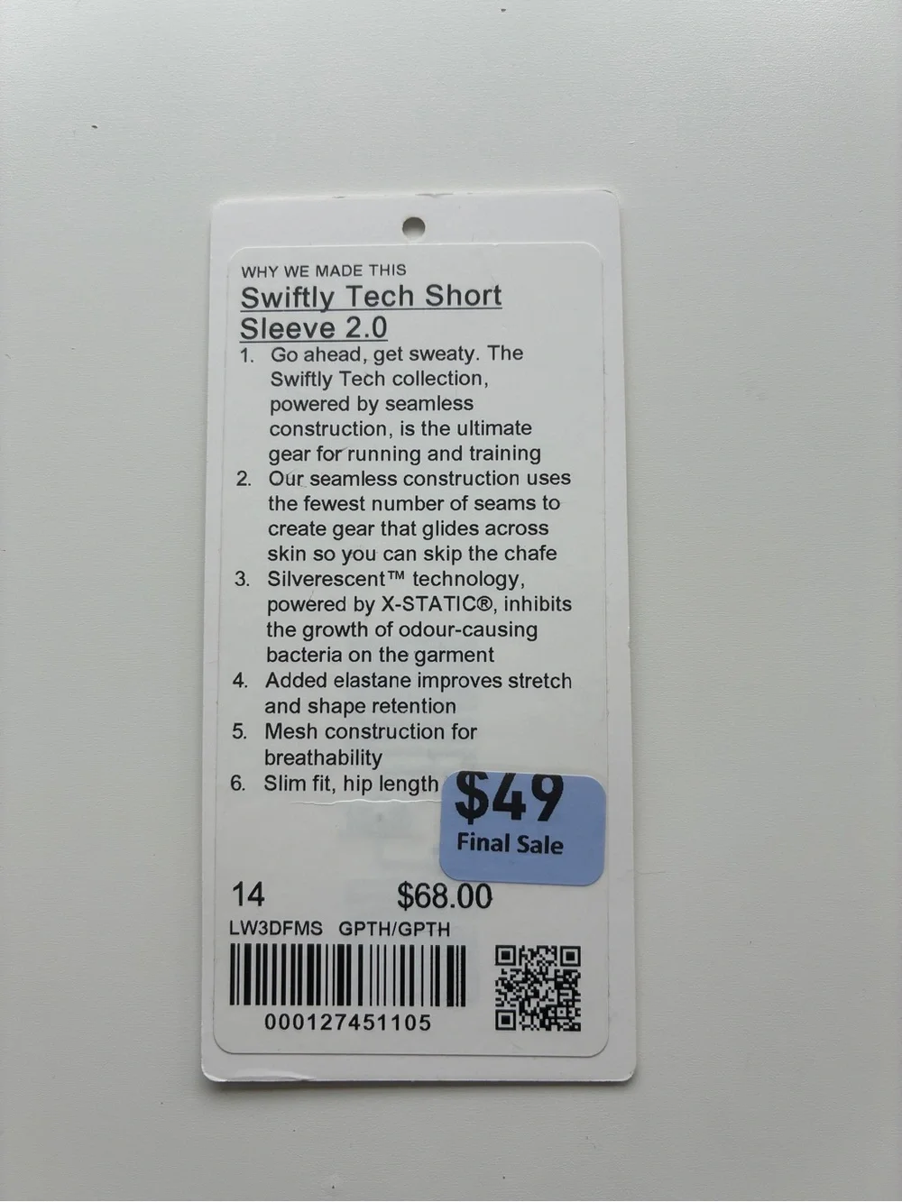 Lululemon Swiftly Tech Short Sleeve 2.0 Grape Thistle Size 14 Tag Included